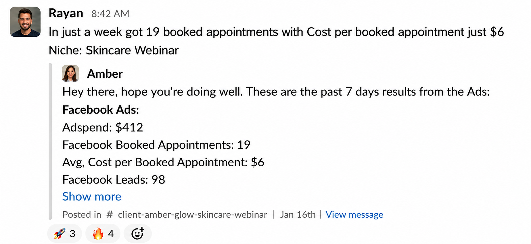 Slack channel update from build team
